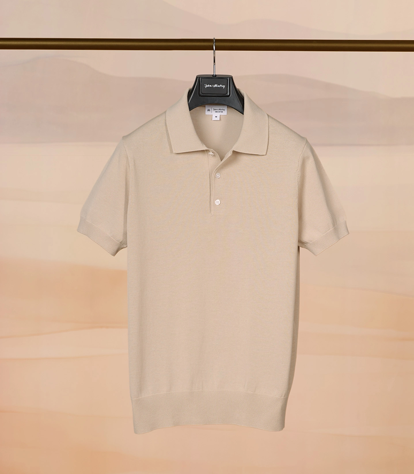 Light Taupe Cool Cotton Short Sleeve Polo